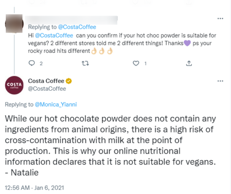 Are you willing to take the risk for Costa hot chocolate powder